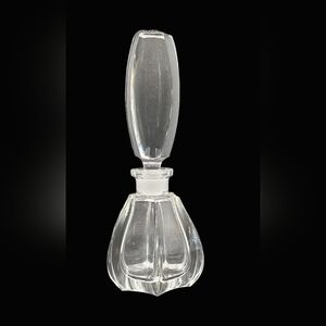 Vintage Refillable Perfume Bottle Cut Crystal with Elongated Stopper